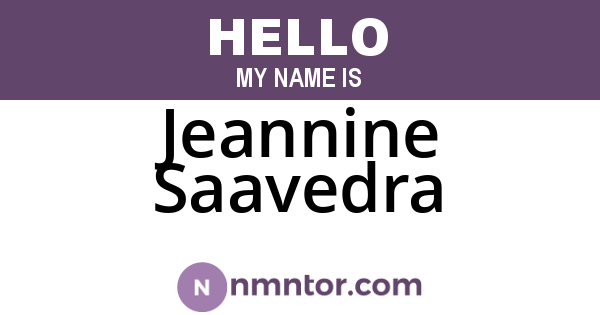 Jeannine Saavedra