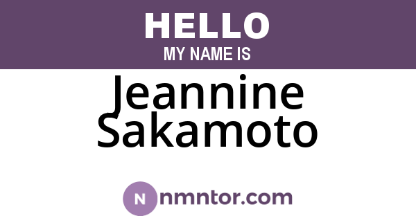 Jeannine Sakamoto