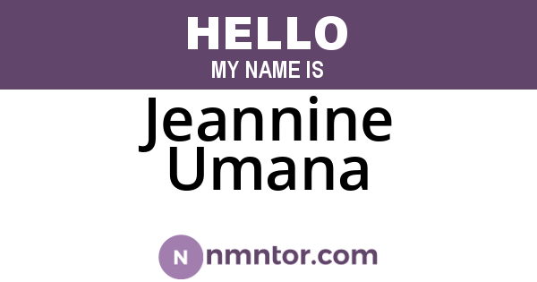 Jeannine Umana