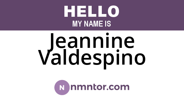 Jeannine Valdespino