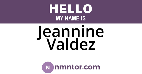 Jeannine Valdez