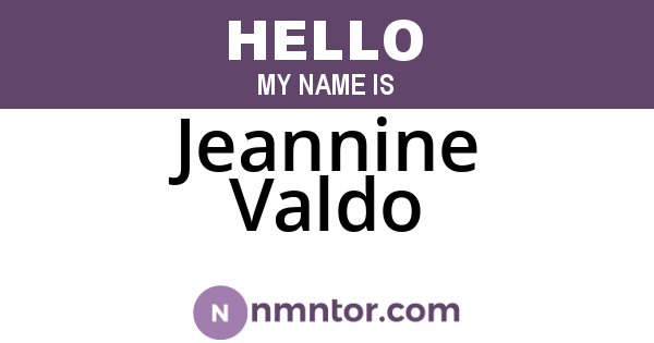 Jeannine Valdo