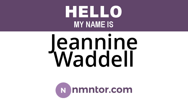 Jeannine Waddell