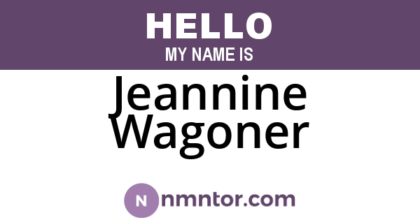 Jeannine Wagoner