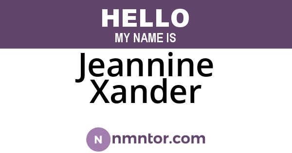 Jeannine Xander