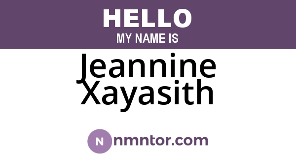 Jeannine Xayasith