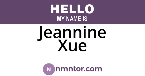 Jeannine Xue