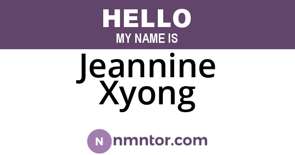Jeannine Xyong