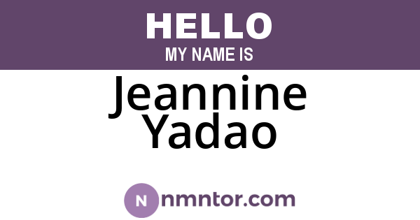 Jeannine Yadao
