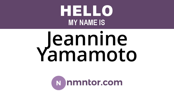 Jeannine Yamamoto