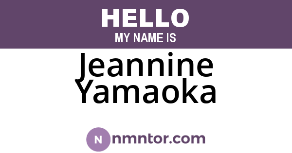 Jeannine Yamaoka