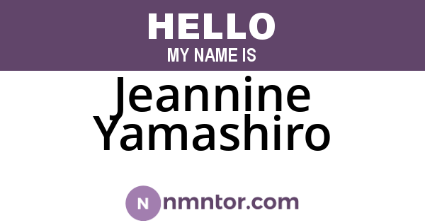 Jeannine Yamashiro