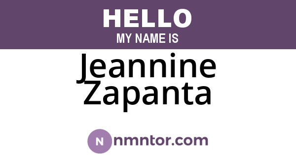 Jeannine Zapanta