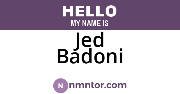 Jed Badoni