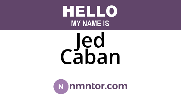 Jed Caban
