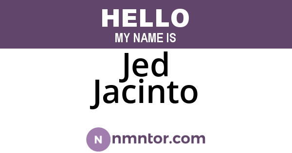 Jed Jacinto