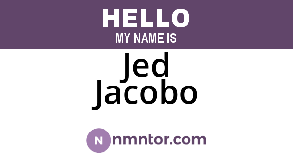 Jed Jacobo
