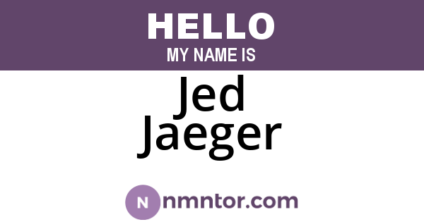 Jed Jaeger