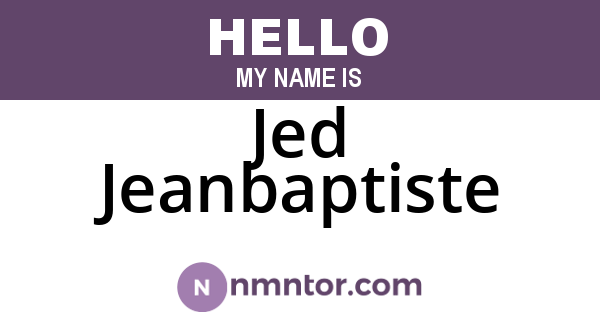 Jed Jeanbaptiste