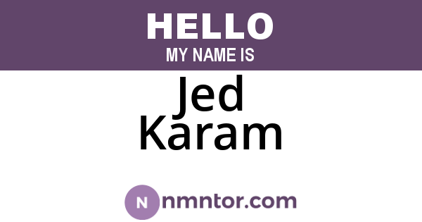 Jed Karam