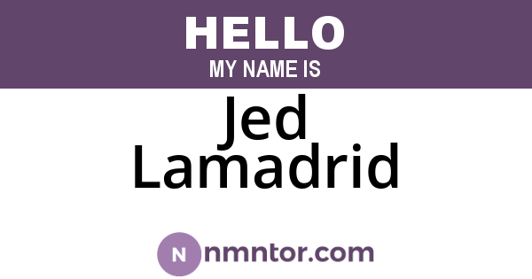 Jed Lamadrid