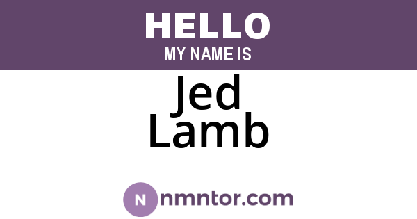 Jed Lamb
