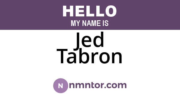 Jed Tabron