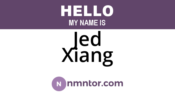 Jed Xiang