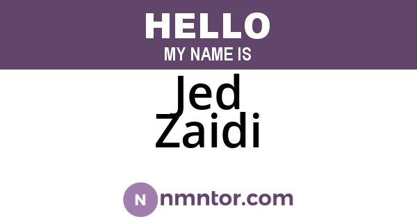 Jed Zaidi