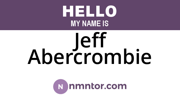 Jeff Abercrombie
