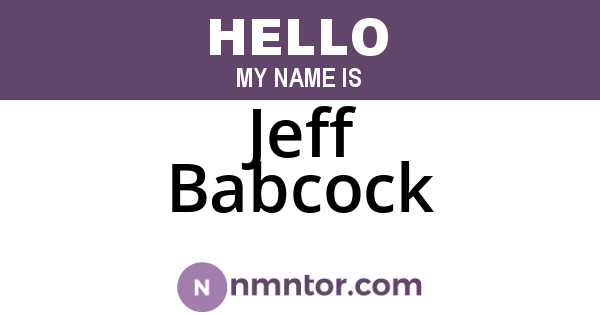 Jeff Babcock