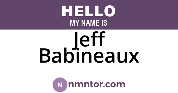 Jeff Babineaux