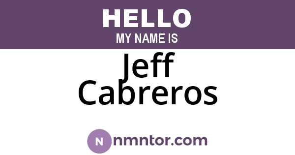 Jeff Cabreros