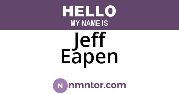 Jeff Eapen
