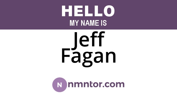 Jeff Fagan