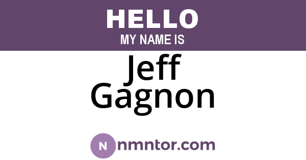 Jeff Gagnon