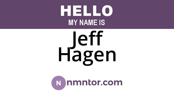 Jeff Hagen