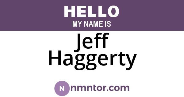 Jeff Haggerty