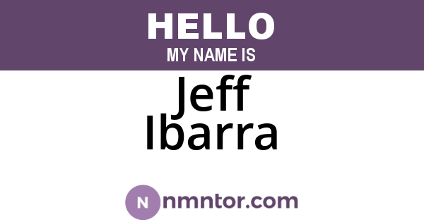 Jeff Ibarra