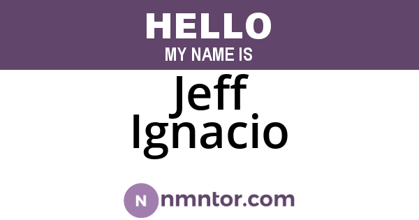 Jeff Ignacio
