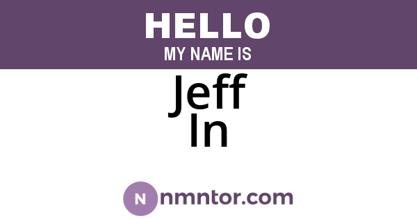 Jeff In