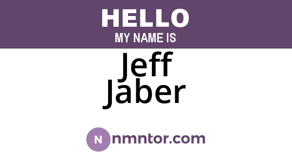 Jeff Jaber