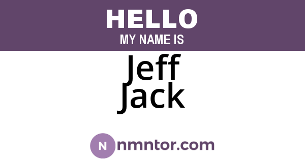 Jeff Jack