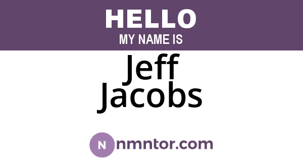 Jeff Jacobs