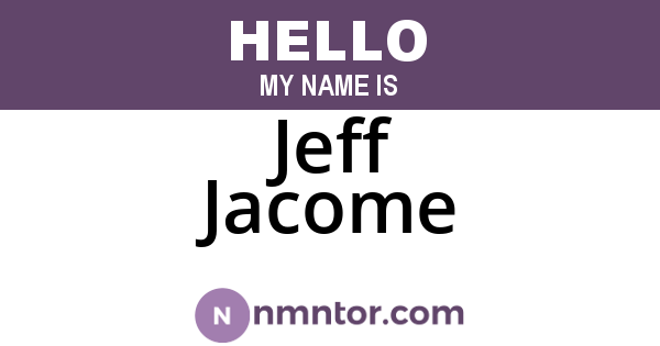 Jeff Jacome