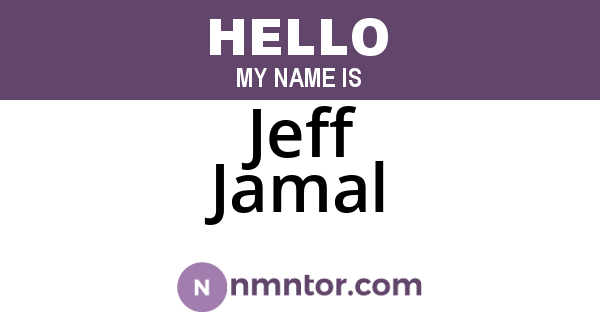 Jeff Jamal