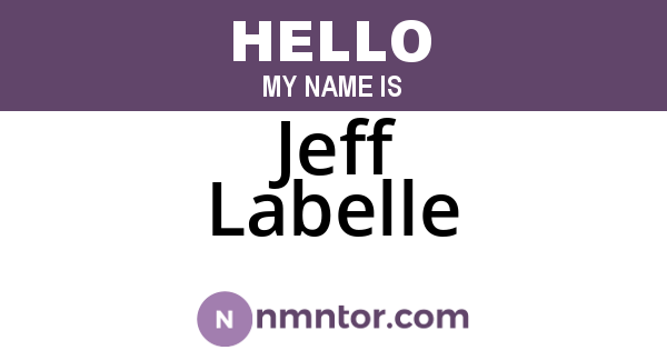 Jeff Labelle