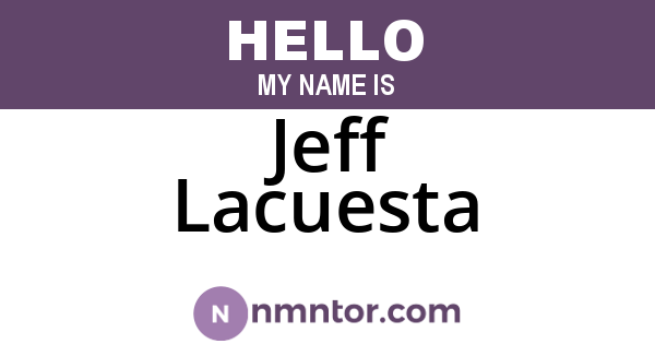 Jeff Lacuesta