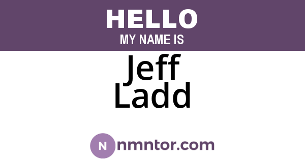 Jeff Ladd