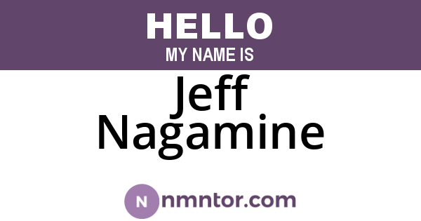Jeff Nagamine